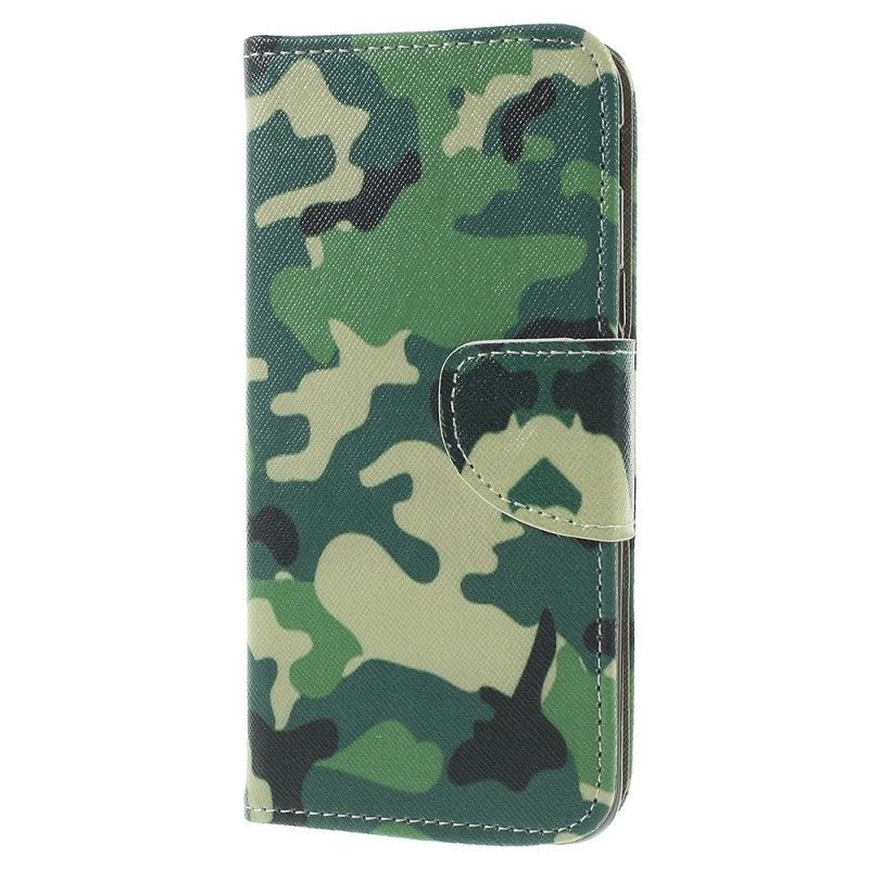 Flip Cover Læder Samsung Galaxy J6 Militær Camouflage Beskyttelse