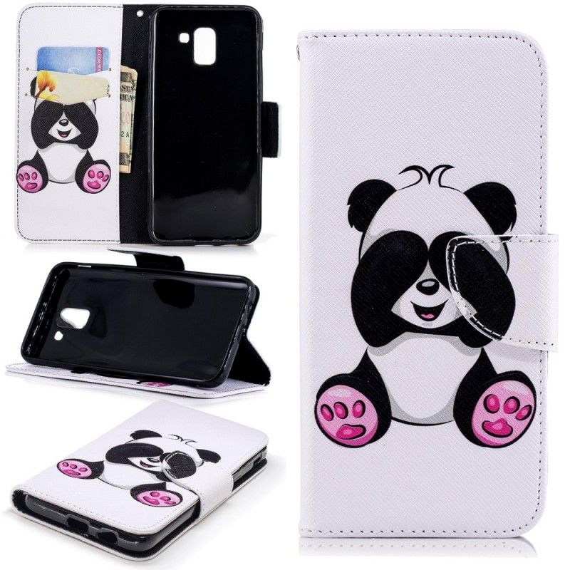 Flip Cover Samsung Galaxy J6 Sjov Panda