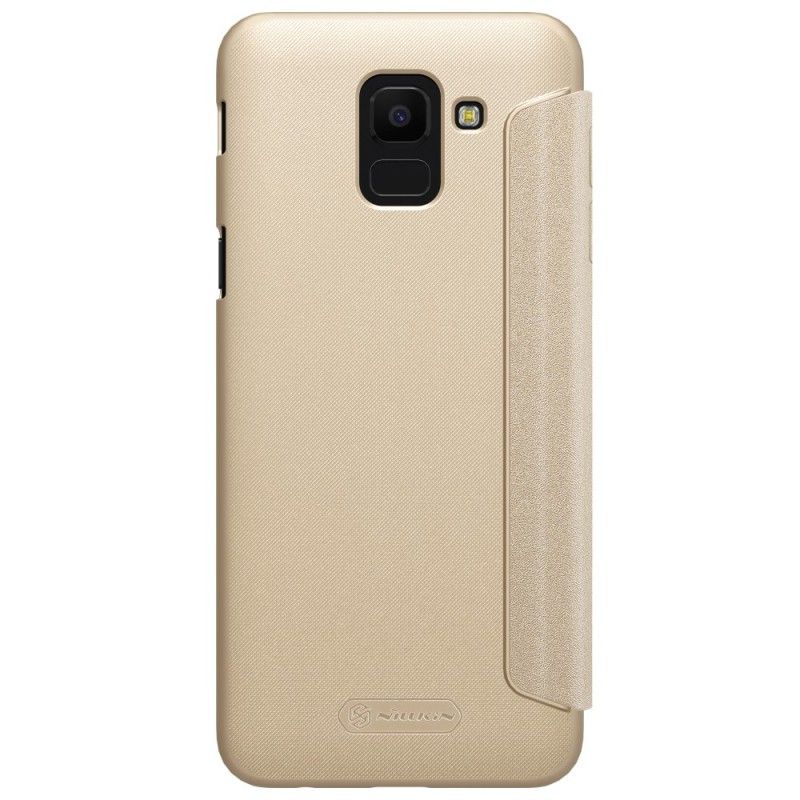 Læder Cover for Samsung Galaxy J6 Sort Nillkin