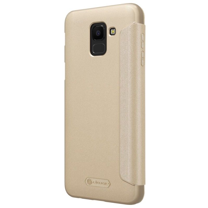 Læder Cover for Samsung Galaxy J6 Sort Nillkin