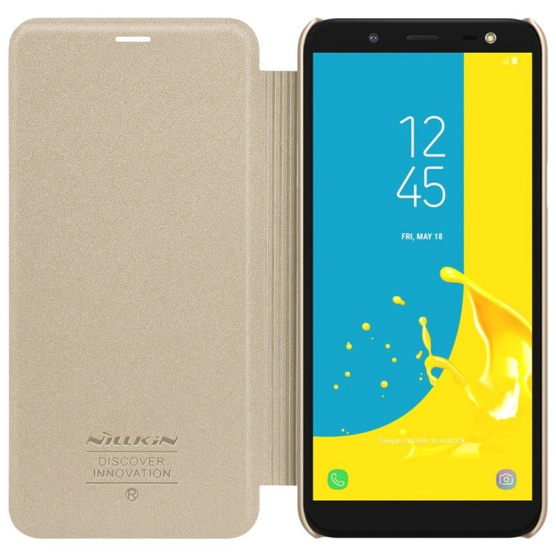 Læder Cover for Samsung Galaxy J6 Sort Nillkin