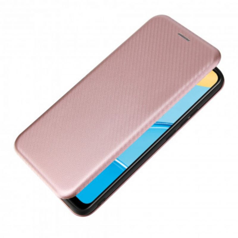 Flip Cover Oppo A15 Farvet Carbon Silikone