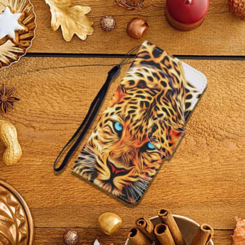 Flip Cover Til Oppo A15 Tiger Med Snor