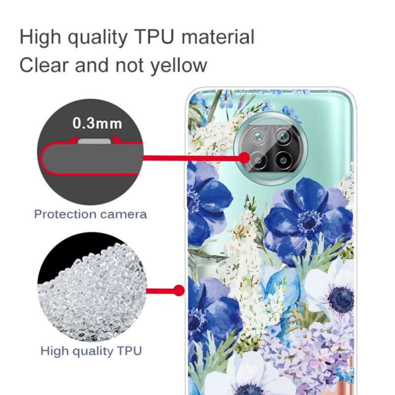 Cover Xiaomi Mi 10T Lite 5G / Redmi Note 9 Pro 5G Akvarelblomster