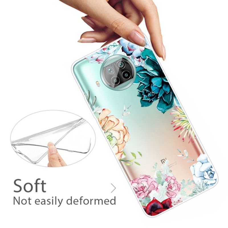 Cover Xiaomi Mi 10T Lite 5G / Redmi Note 9 Pro 5G Akvarelblomster