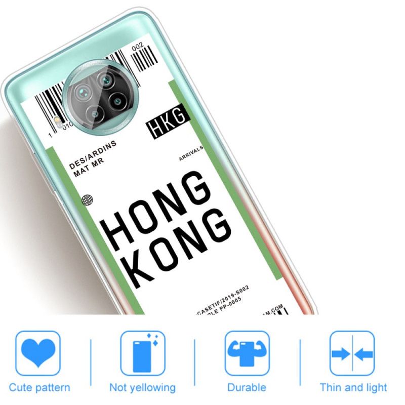 Cover Xiaomi Mi 10T Lite 5G / Redmi Note 9 Pro 5G Boardingkort Til Hong Kong