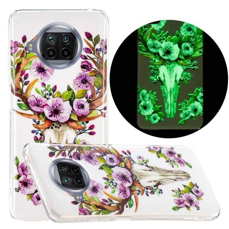 Cover Xiaomi Mi 10T Lite 5G / Redmi Note 9 Pro 5G Fluorescerende Blomstret Elg