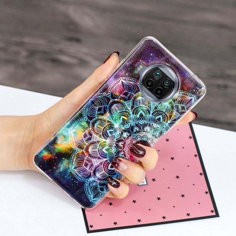 Cover Xiaomi Mi 10T Lite 5G / Redmi Note 9 Pro 5G Grå Fluorescerende Blomster Beskyttelse