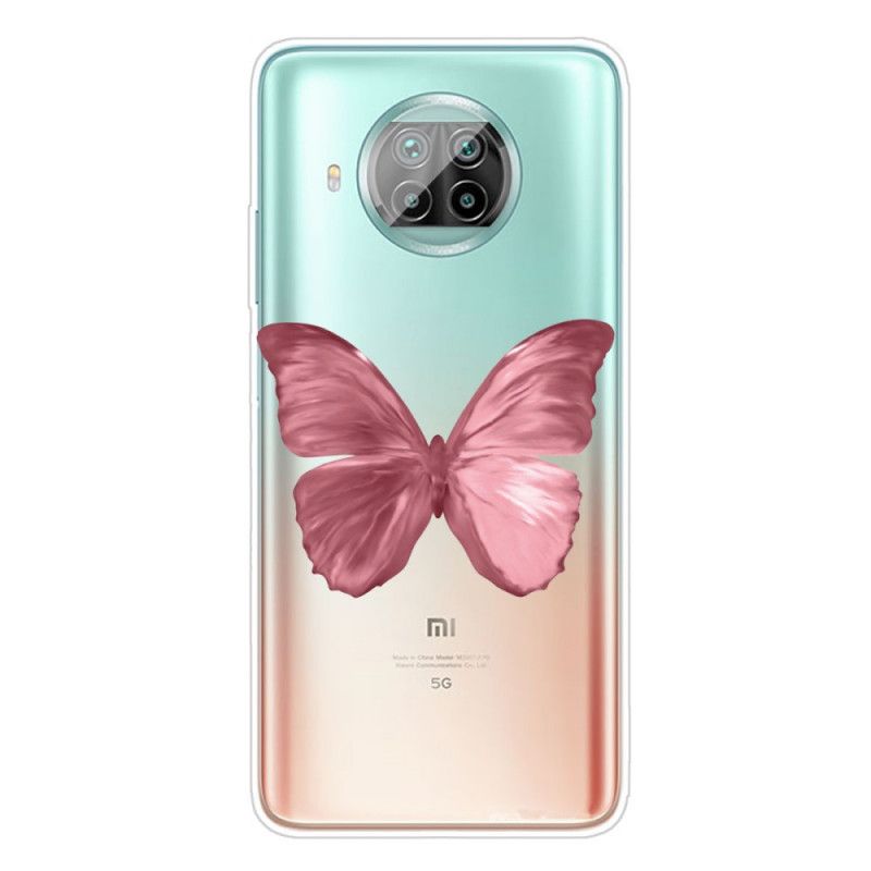 Cover Xiaomi Mi 10T Lite 5G / Redmi Note 9 Pro 5G Lyserød Sommerfugle Sommerfugle