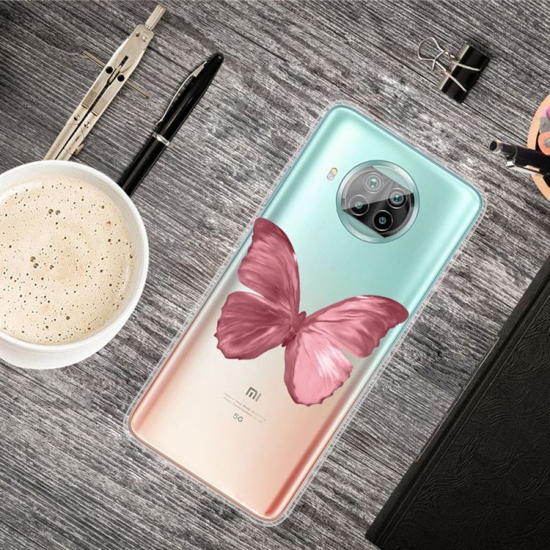 Cover Xiaomi Mi 10T Lite 5G / Redmi Note 9 Pro 5G Lyserød Sommerfugle Sommerfugle