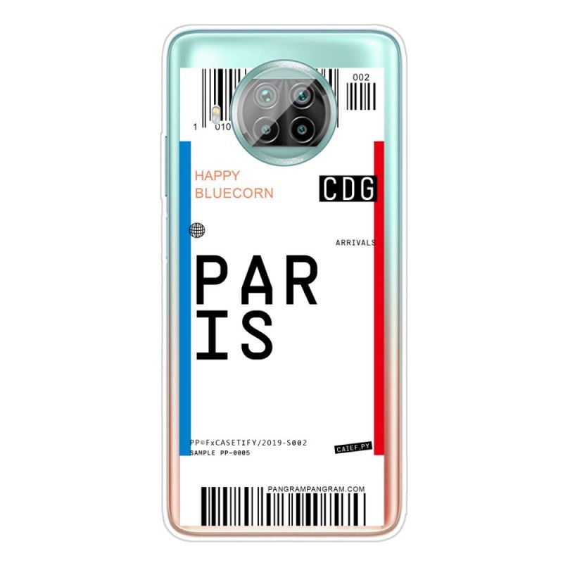 Cover Xiaomi Mi 10T Lite 5G / Redmi Note 9 Pro 5G Mobilcover Boardingkort Til Paris