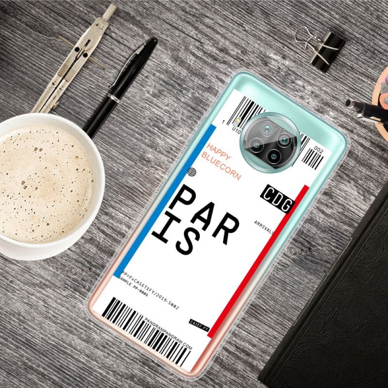 Cover Xiaomi Mi 10T Lite 5G / Redmi Note 9 Pro 5G Mobilcover Boardingkort Til Paris