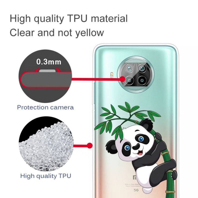 Cover Xiaomi Mi 10T Lite 5G / Redmi Note 9 Pro 5G Mobilcover Panda På Bambus