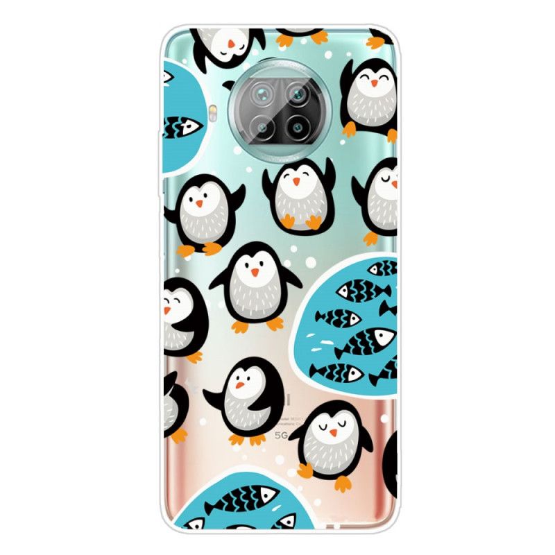 Cover Xiaomi Mi 10T Lite 5G / Redmi Note 9 Pro 5G Mobilcover Pingviner Og Fisk