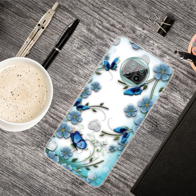 Cover Xiaomi Mi 10T Lite 5G / Redmi Note 9 Pro 5G Mobilcover Sommerfugle Og Blomster