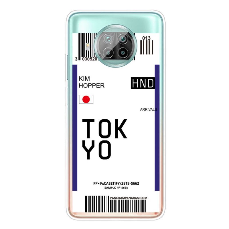 Cover Xiaomi Mi 10T Lite 5G / Redmi Note 9 Pro 5G Sort Boardingkort Tokyo