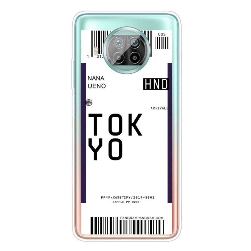 Cover Xiaomi Mi 10T Lite 5G / Redmi Note 9 Pro 5G Sort Boardingkort Tokyo