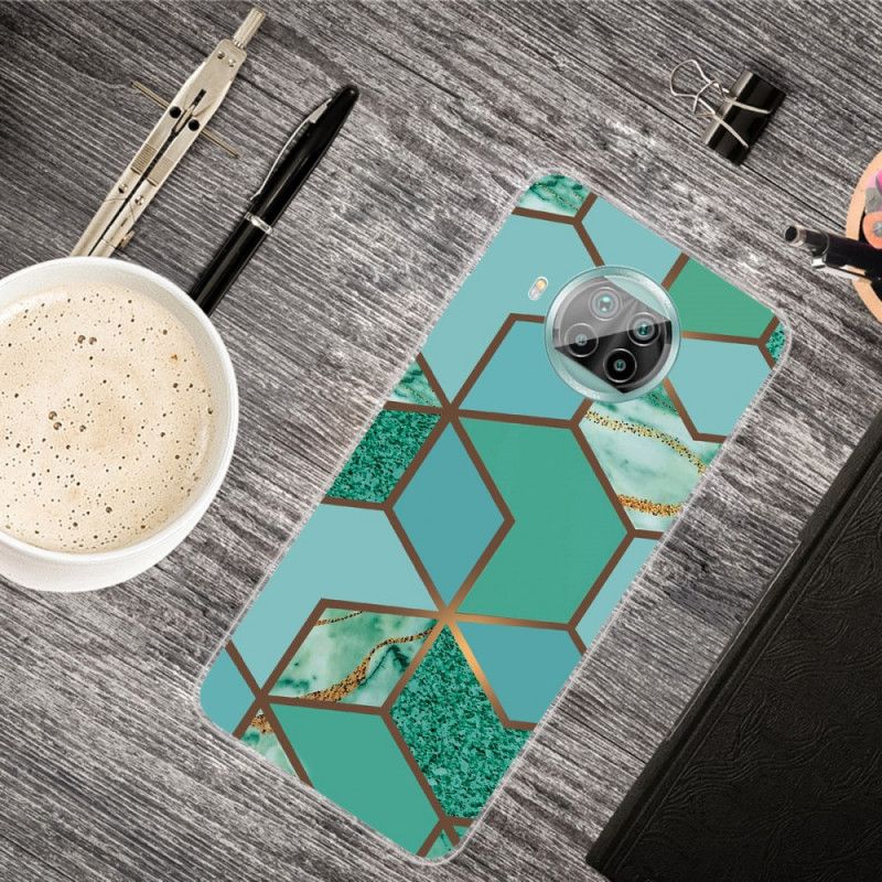 Cover Xiaomi Mi 10T Lite 5G / Redmi Note 9 Pro 5G Sort Geometri Marmor