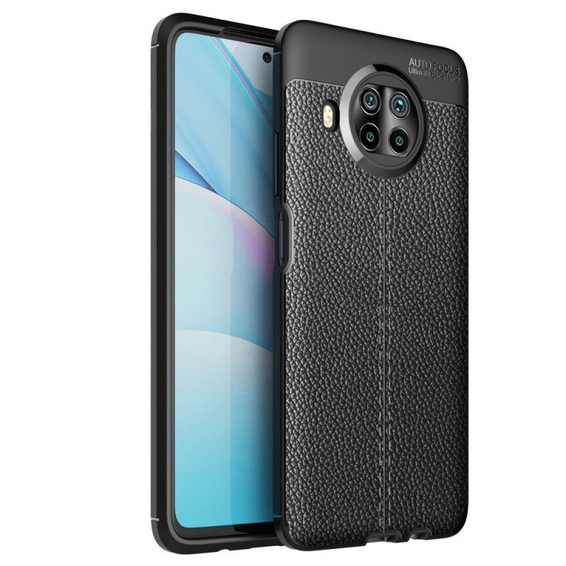 Cover Xiaomi Mi 10T Lite 5G / Redmi Note 9 Pro 5G Sort Lychee-Lædereffekt Beskyttelse