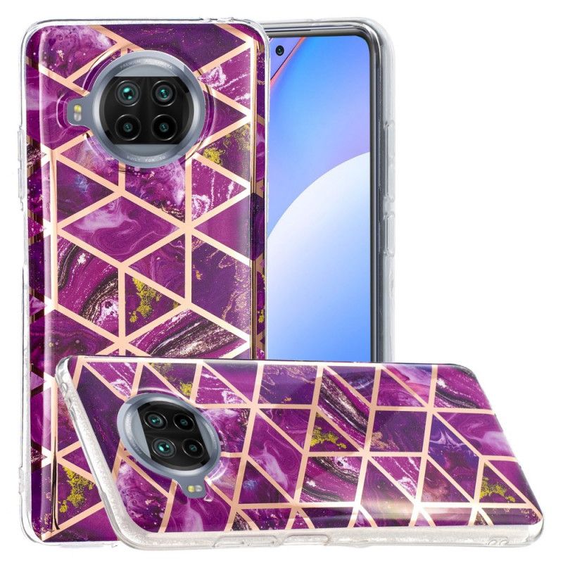 Cover Xiaomi Mi 10T Lite 5G / Redmi Note 9 Pro 5G Sort Marmor Med Geometri