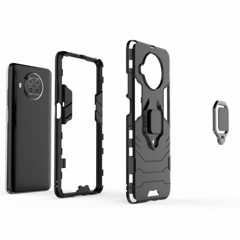 Cover Xiaomi Mi 10T Lite 5G / Redmi Note 9 Pro 5G Sort Resistent Ring