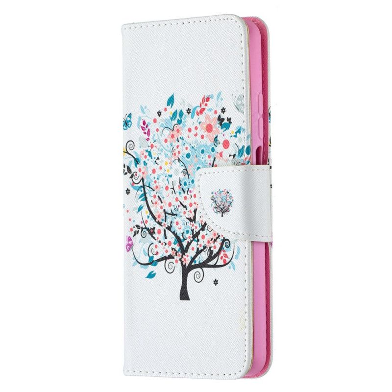 Flip Cover Læder for Xiaomi Mi 10T Lite 5G / Redmi Note 9 Pro 5G Blomstret Træ