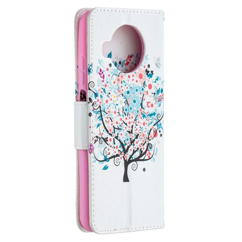 Flip Cover Læder for Xiaomi Mi 10T Lite 5G / Redmi Note 9 Pro 5G Blomstret Træ