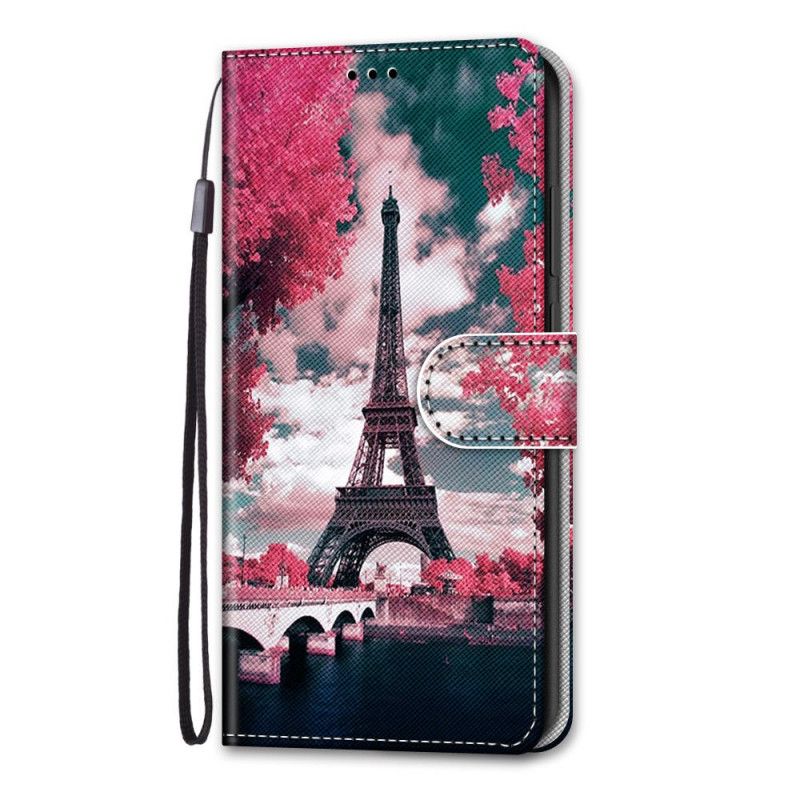 Flip Cover Læder for Xiaomi Mi 10T Lite 5G / Redmi Note 9 Pro 5G Eiffeltårnet Om Sommeren