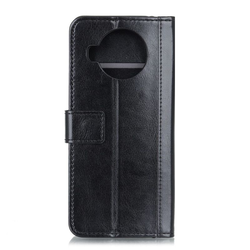 Flip Cover Læder for Xiaomi Mi 10T Lite 5G / Redmi Note 9 Pro 5G Sort Antik Lædereffekt