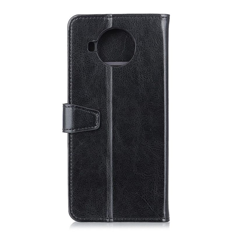 Flip Cover Læder for Xiaomi Mi 10T Lite 5G / Redmi Note 9 Pro 5G Sort Skinnende Lædereffekt