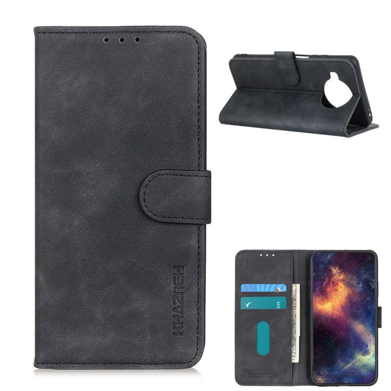 Flip Cover Læder for Xiaomi Mi 10T Lite 5G / Redmi Note 9 Pro 5G Sort Vintage Khazneh Læder Effekt