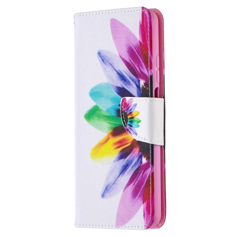 Flip Cover Læder Xiaomi Mi 10T Lite 5G / Redmi Note 9 Pro 5G Akvarelblomst Beskyttelse