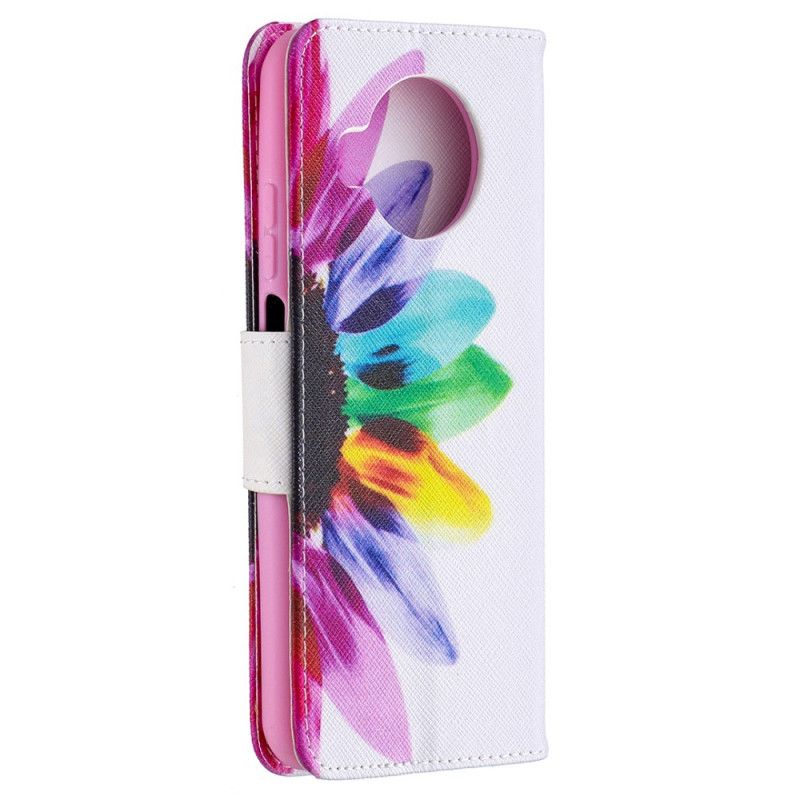 Flip Cover Læder Xiaomi Mi 10T Lite 5G / Redmi Note 9 Pro 5G Akvarelblomst Beskyttelse