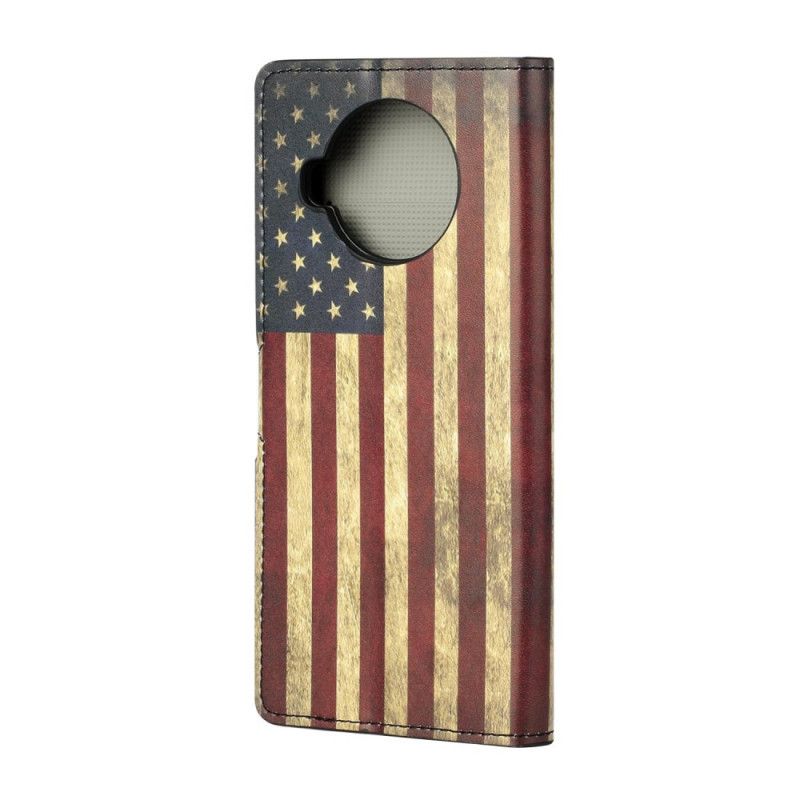 Flip Cover Læder Xiaomi Mi 10T Lite 5G / Redmi Note 9 Pro 5G Amerikansk Flag