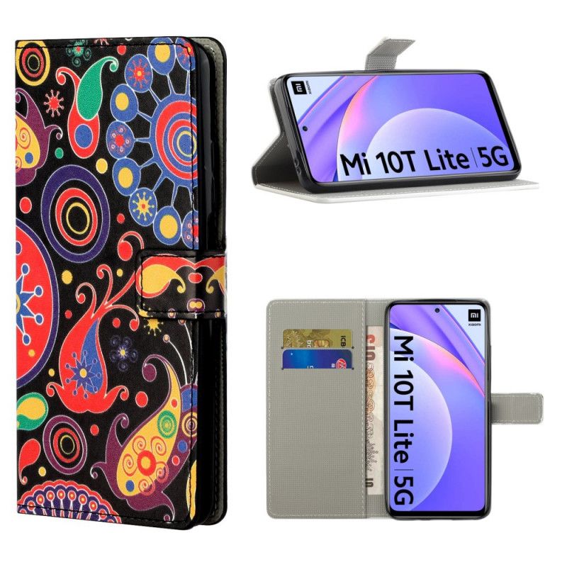 Flip Cover Læder Xiaomi Mi 10T Lite 5G / Redmi Note 9 Pro 5G Galakse Design