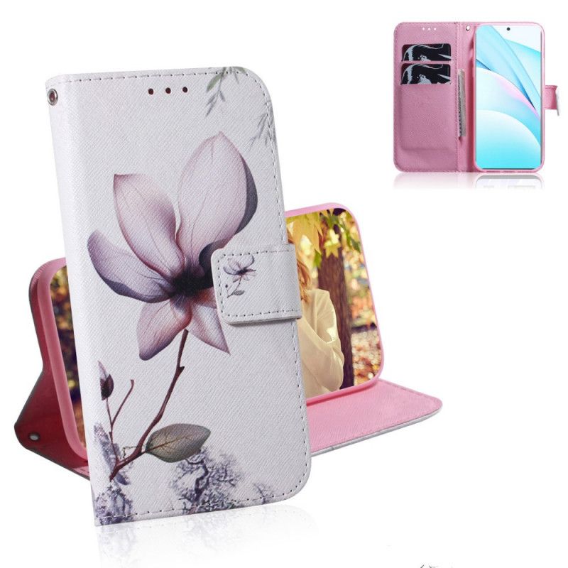 Flip Cover Læder Xiaomi Mi 10T Lite 5G / Redmi Note 9 Pro 5G Gammel Rosenblomst