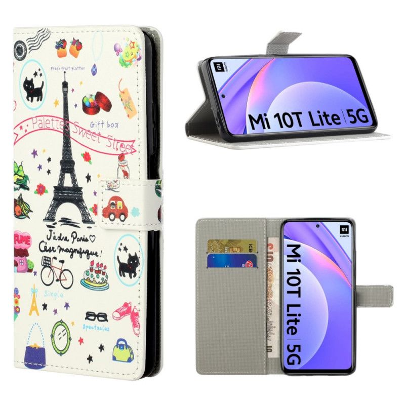 Flip Cover Læder Xiaomi Mi 10T Lite 5G / Redmi Note 9 Pro 5G Jeg Elsker Paris