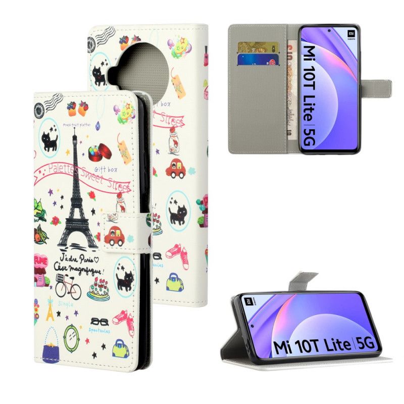 Flip Cover Læder Xiaomi Mi 10T Lite 5G / Redmi Note 9 Pro 5G Jeg Elsker Paris