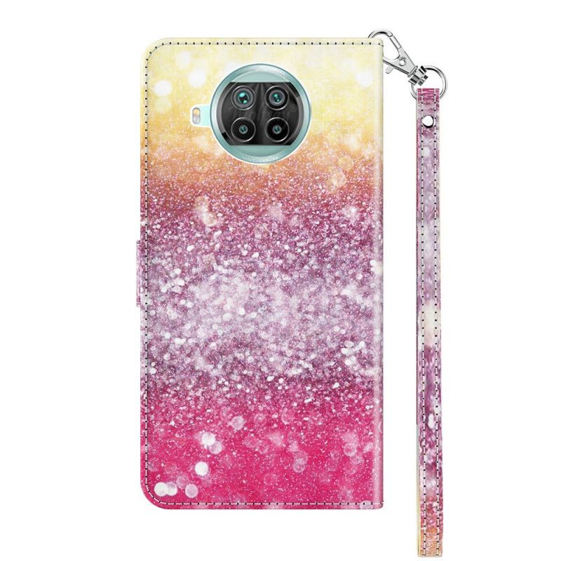 Flip Cover Læder Xiaomi Mi 10T Lite 5G / Redmi Note 9 Pro 5G Magenta Glitter Beskyttelse