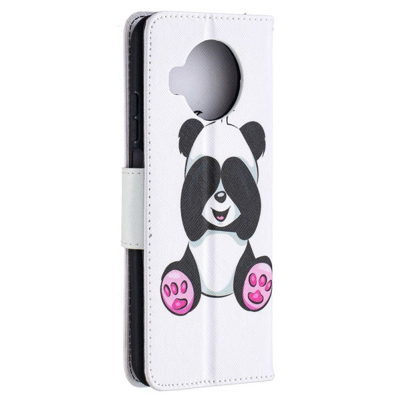 Flip Cover Læder Xiaomi Mi 10T Lite 5G / Redmi Note 9 Pro 5G Sjov Panda Beskyttelse