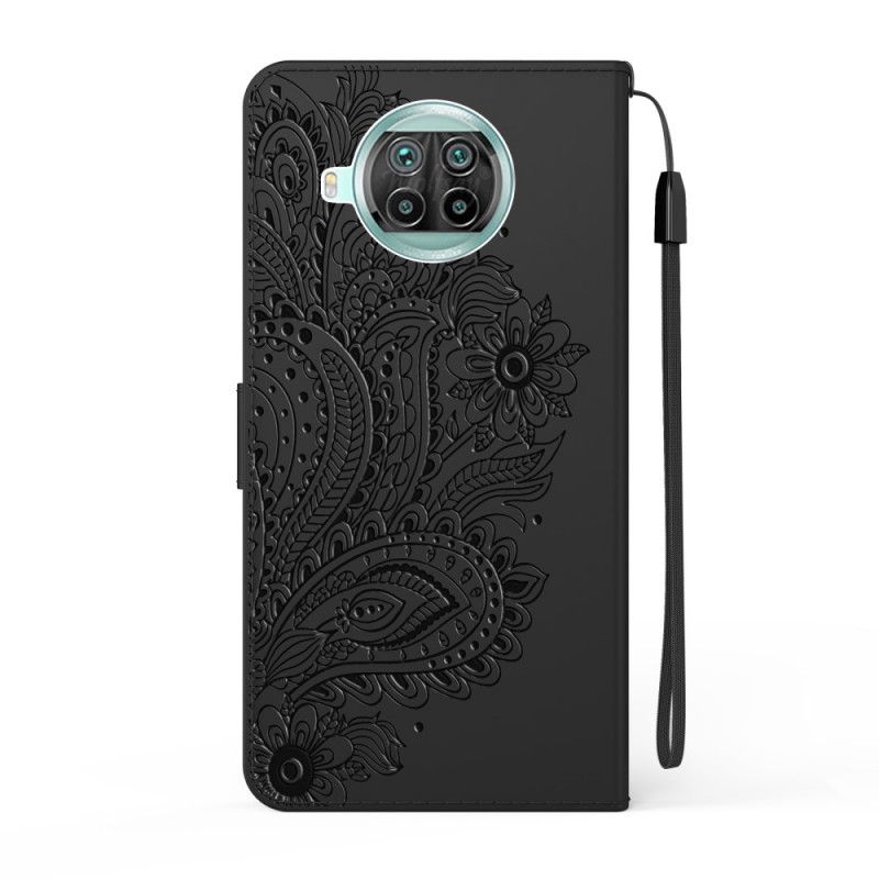 Flip Cover Læder Xiaomi Mi 10T Lite 5G / Redmi Note 9 Pro 5G Sort Barok Med Rem Original