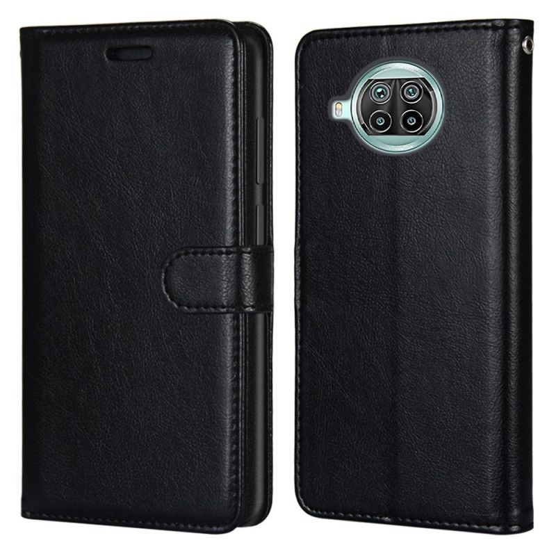 Flip Cover Læder Xiaomi Mi 10T Lite 5G / Redmi Note 9 Pro 5G Sort Blank Kunstlæder