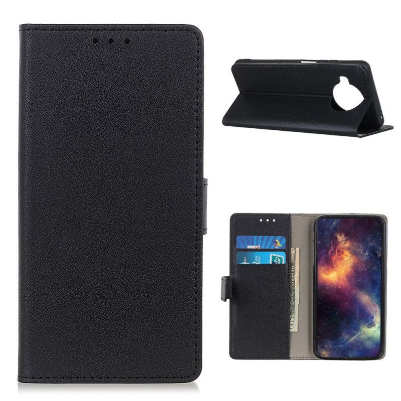 Flip Cover Læder Xiaomi Mi 10T Lite 5G / Redmi Note 9 Pro 5G Sort Enkeltglans