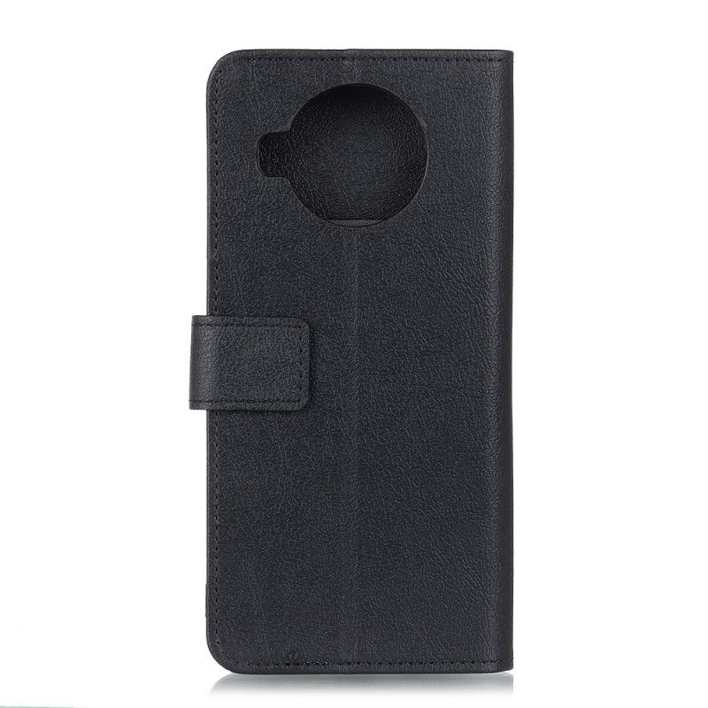 Flip Cover Læder Xiaomi Mi 10T Lite 5G / Redmi Note 9 Pro 5G Sort Enkeltglans