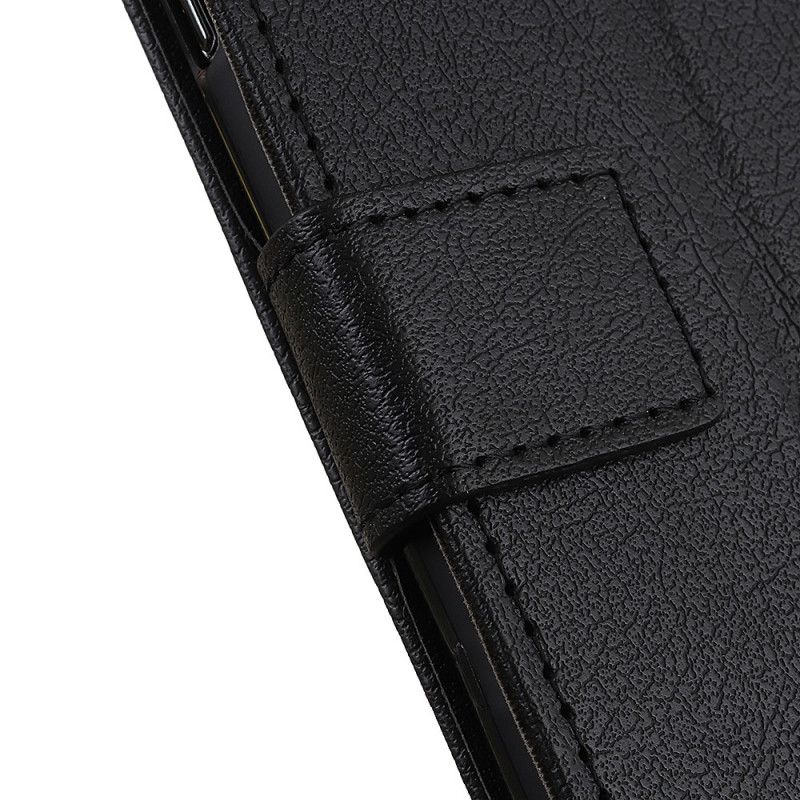 Flip Cover Læder Xiaomi Mi 10T Lite 5G / Redmi Note 9 Pro 5G Sort Enkeltglans