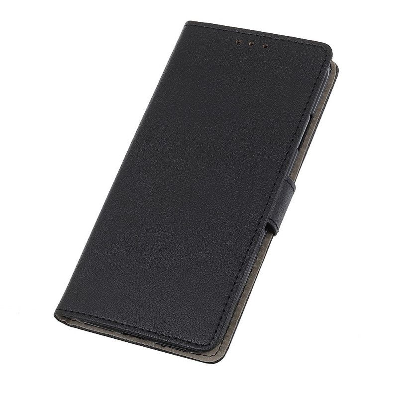 Flip Cover Læder Xiaomi Mi 10T Lite 5G / Redmi Note 9 Pro 5G Sort Enkeltglans