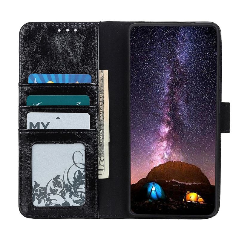 Flip Cover Læder Xiaomi Mi 10T Lite 5G / Redmi Note 9 Pro 5G Sort Split Laklæder