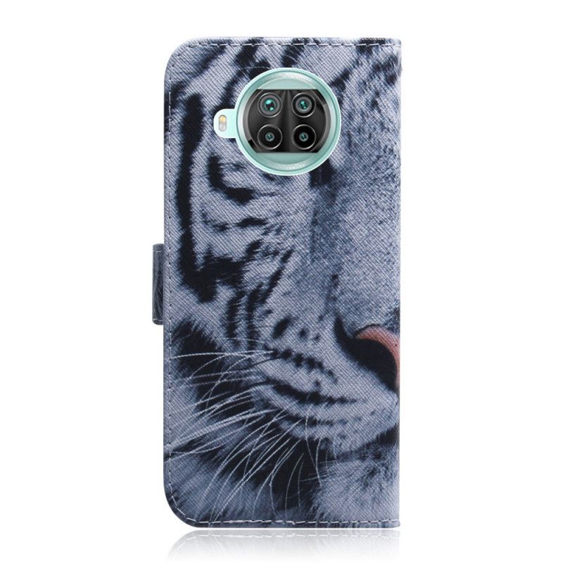 Flip Cover Læder Xiaomi Mi 10T Lite 5G / Redmi Note 9 Pro 5G Tiger Ansigt