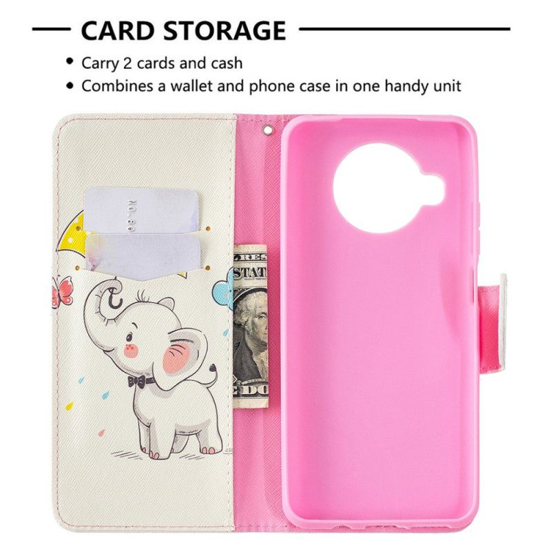 Flip Cover Xiaomi Mi 10T Lite 5G / Redmi Note 9 Pro 5G Mobilcover Baby Elefant