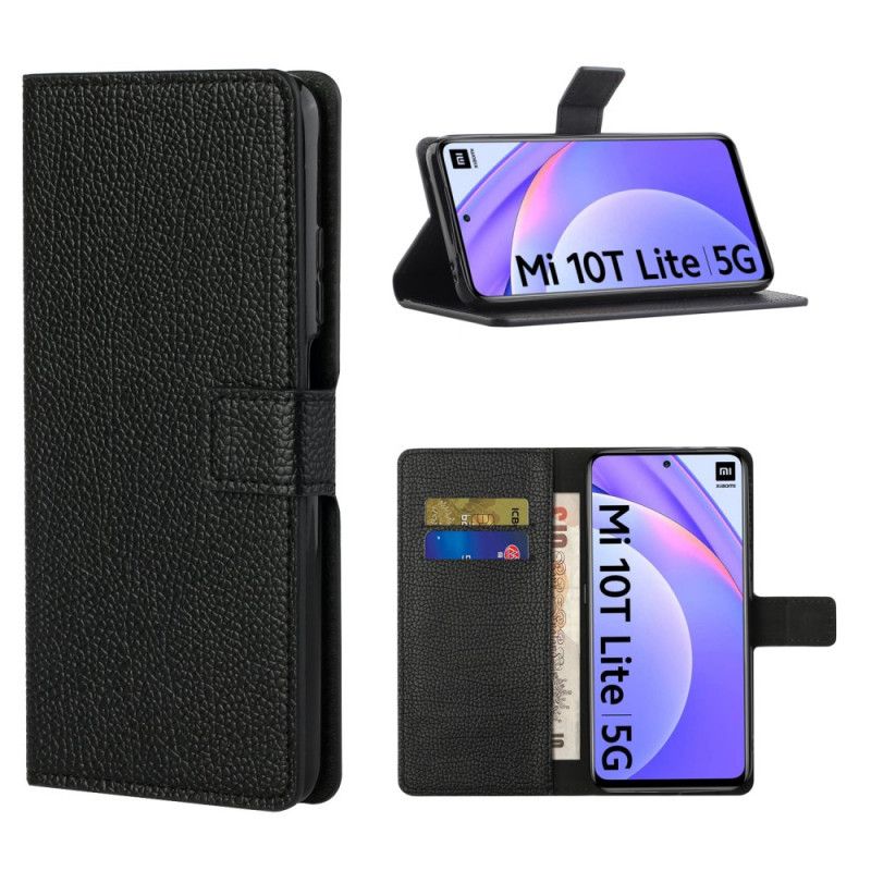 Flip Cover Xiaomi Mi 10T Lite 5G / Redmi Note 9 Pro 5G Mobilcover Enkel Litchi